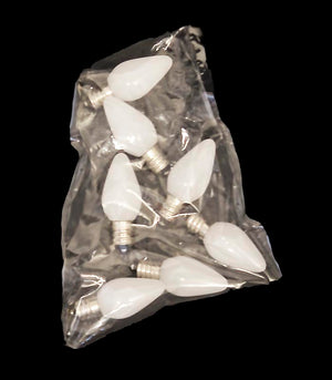 Set of 7 LED C7 Pure White Bulbs