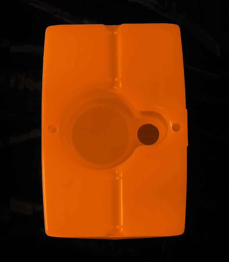 View of Orange Luminary bottom