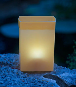 Brown Luminary with LED Tea light inside