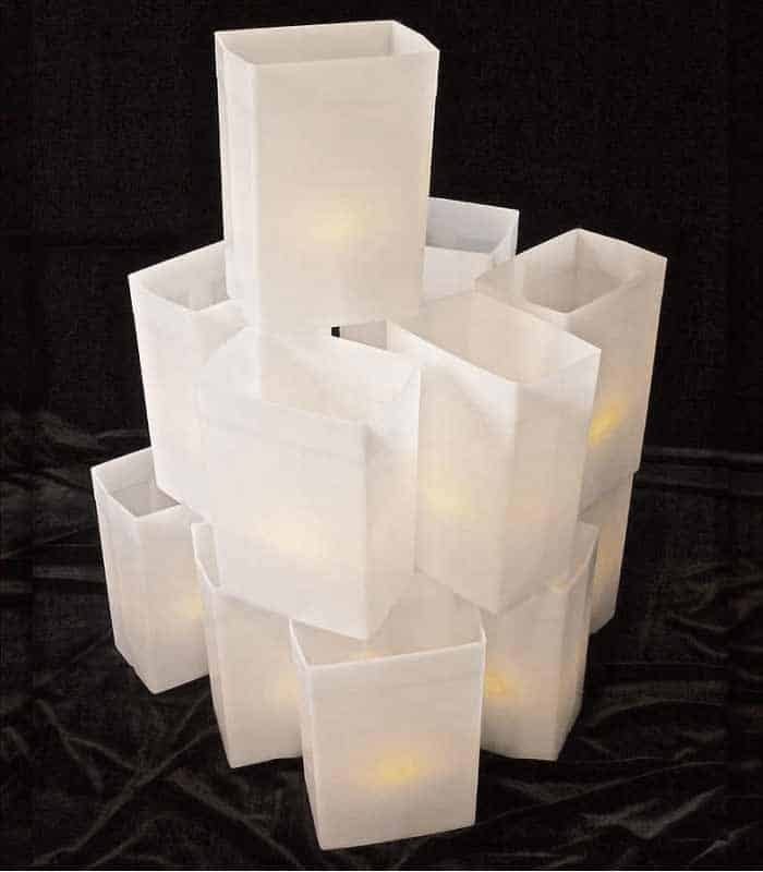 Set of 12 White Luminaries