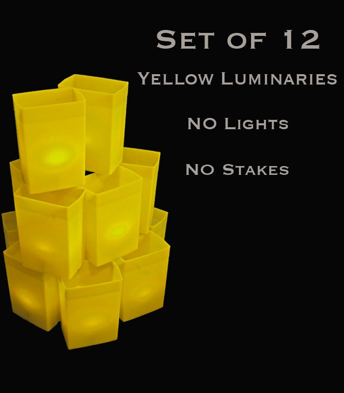 Set of 12 Yellow Luminaries