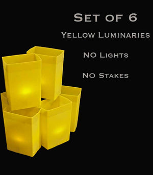 Set of 6 Yellow Luminaries