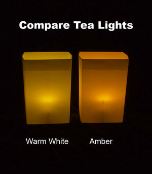 Compare Tea Lights in Yellow Luminary
