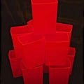 Set of 12 Red Luminaries
