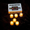 Set of 6 Amber LED Tea Lights
